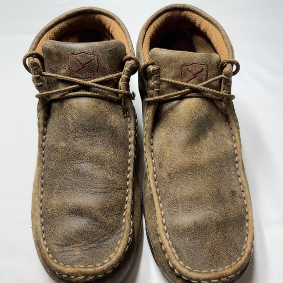 Twisted X Mens Original Chukka Driving Moc Brown Leather Shoes MDM0001 Size 8.5M main image 4